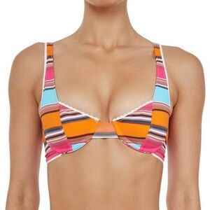 Bamba Swim Mona Bra Bikini Top in Citrus SZ L EUC